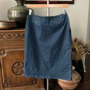 VINTAGE Liz Wear Denim Pencil Skirt
